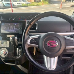 カスタム多数 カッコ良い！ダイハツ タントカスタムRS ターボ★総額35万円★車検2年付 機関良好 ナビフルセグTV BT音楽 アイスト 両側パワスラ 後席モニター ローダウン エアロ 社外アルミ 修復歴なし 機関良好の画像