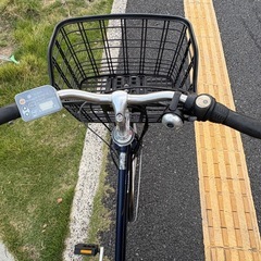中古27インチ Panasonic電動アシスト自転車　6.6Ah3点灯　大阪の画像