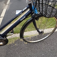 中古27インチ Panasonic電動アシスト自転車　6.6Ah3点灯　大阪の画像