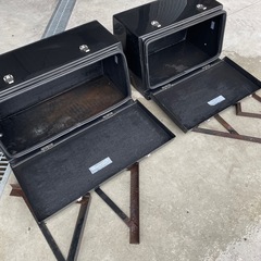 ブラックストレージボックス2個セット トラック等にの画像