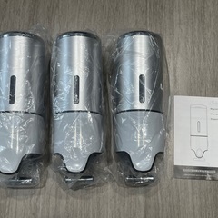 シャンプーディスペンサー シャンプーボトル マグネット シルバー 3本セット 壁掛け 磁石の画像