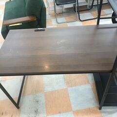 【ジャングルジャングル石川金沢店】 ヤマゼン ラック付きデスク ダークブラウン W120×D60×H110 クリーニング済み												の画像