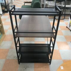 【ジャングルジャングル石川金沢店】 ヤマゼン ラック付きデスク ダークブラウン W120×D60×H110 クリーニング済み												の画像