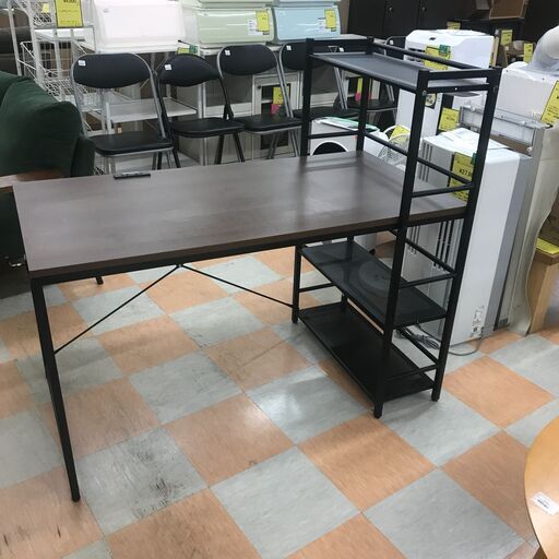 【ジャングルジャングル石川金沢店】 ヤマゼン ラック付きデスク ダークブラウン W120×D60×H110 クリーニング済み