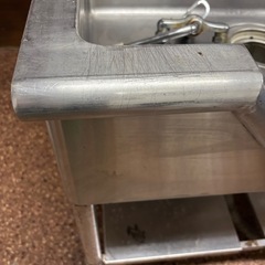 【業務用厨房機器】ステンレス製 舟形シンク 1槽式 浅型 蛇口付 流し台 キッチン の画像