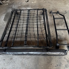 ハイエース100系　リアラダー  ルーフキャリア  サイドタープセットの画像