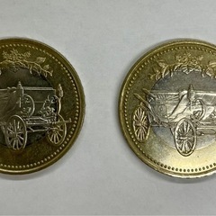 天皇陛下御在位30年記念　500円硬貨 2枚の画像