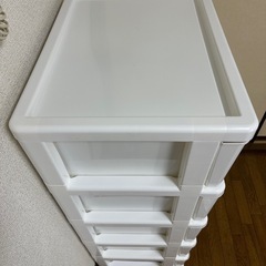 【無料】ニトリ プラスチックチェスト（5段／幅54×奥行40×高さ103.5cm）市谷 引取限定の画像