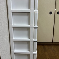 【無料】ニトリ プラスチックチェスト（5段／幅54×奥行40×高さ103.5cm）市谷 引取限定の画像