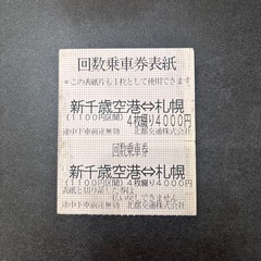 北海道旅行用電車チケット2000円分