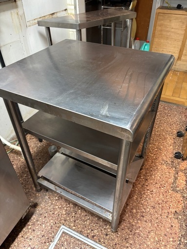 【中古】脇台 【業務用】【飲食店 店舗 厨房機器 作業台 業務用作業台】