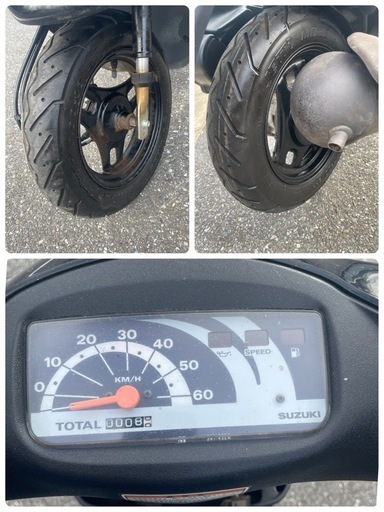 133⭐️レッツ2⭐️難あり、バッテリー新品、キャブ分解清掃、スパークプラグ新品、負圧ポンプ分解清掃、SUZUKI、スズキ、バイク、原付