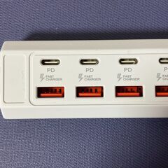 8ポートUSBハブ（4 USB-A + 4 PDポート）- 25W　１ｍ延長コードの画像