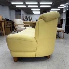 【超美品‼️】定価数十万♪ マルニ木工 180cm幅3人掛けソファ 3P ソフトレザー製♪の画像