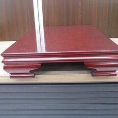 美品 みやび紫丹 16号 花台 天然木 華道 和室 花器台 幅48x奥行31.7x高さ8cm 飾り台 苫小牧西店の画像