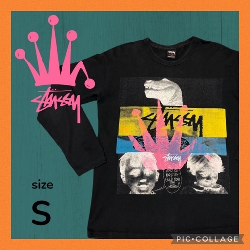 ✨美品✨ STUSSY グラフィック ロンT 黒 S