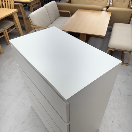 ①【超美品‼️】イケア 80cm幅4段チェスト タンス 衣類収納家具 ホワイト♪