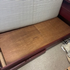 お取引先決定　木製シングルベッド KANANBED  引き出し 収納スペースの画像