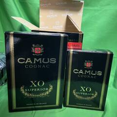 未開栓 CAMUS XO SUPERIOR COGNAC FREE BOTTLE INSIDE 　カミュ XO スペリオール　ボトル2本セット　40％ 700ml 350ml コニャック＠「ｙの画像
