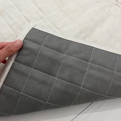 洗えるキルトラグ　長方形　(185cm×240cm　グレー )の画像