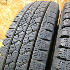 A4038　155/80R14　4本SET　スタッドレス　BS　VL1　20年製　溝あり　プロボックス　サクシード等にの画像