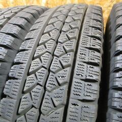 A4038　155/80R14　4本SET　スタッドレス　BS　VL1　20年製　溝あり　プロボックス　サクシード等にの画像