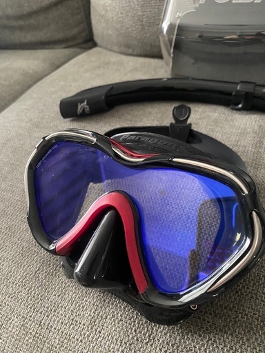 【美品】TUSAのM-1007 Paragon マスクとスノーケルのセット