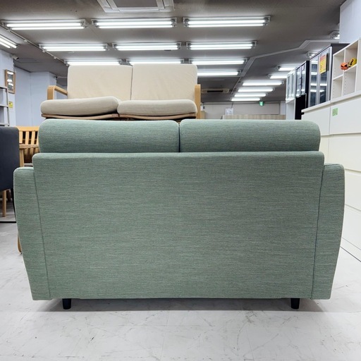 【超美品‼️】定価74,990円♪ ニトリ 125cm幅2人掛けソファ ラヴソファ Nポケット 布製グリーン♪