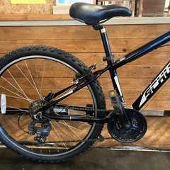 【前後タイヤ・チューブ新品！】フロントサスペンション付き　3×7速　26インチMTB ブラックの画像