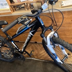 【前後タイヤ・チューブ新品！】フロントサスペンション付き　3×7速　26インチMTB ブラックの画像