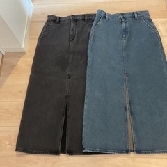 GU 裏フリースデニムスカート 2枚の画像