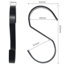 アイアン 黒 S字フック 14個セットの画像