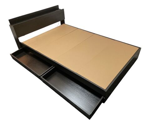 ホームテイスト 収納付き セミダブル ベッドフレーム