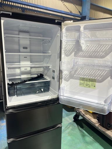 シャープ 374L 3ドア冷蔵庫 どっちもドア冷凍冷蔵庫 SJ-P37E4-H ダーク