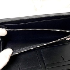 【極美品】BURBERRY バーバリー チェックジャカード オーガナイザー 長財布 ブラックの画像
