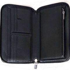 【極美品】BURBERRY バーバリー チェックジャカード オーガナイザー 長財布 ブラックの画像