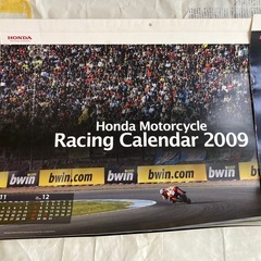 HONDA motorcycle RACING calendar ホンダ　ポスターの画像
