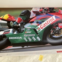 HONDA motorcycle RACING calendar ホンダ　ポスターの画像