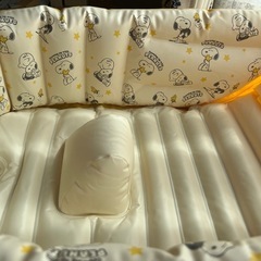 ☆ベビー用品セット割有り　SNOOPY ふかふかベビーバス イエローの画像