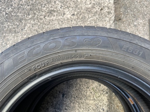 914-6)はめ替え込み！155/65R13 ヨコハマ夏タイヤ中古4本セット！2021年製ヨコハマ エコスES31