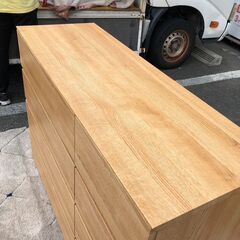 4段チェスト ニトリ クエス ローチェスト 120－4CL LBR2 衣類収納 参考価格39,990円🚚自社配送時💳代引き可🚚(現金、クレジット、スマホ決済対応)の画像