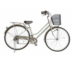 シルバー自転車変速あり6速