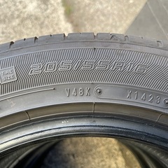 913-7)はめ替え込み！夏タイヤ205/55R16国産中古4本セット！グッドイヤー、ダンロップ1本メーカー違いの画像