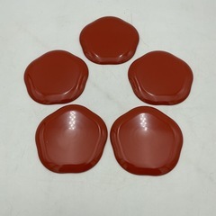木製漆塗り銘々皿　５枚セットの画像