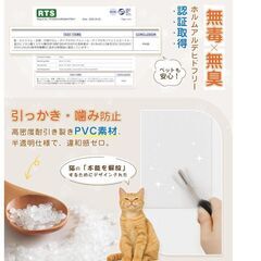 ペット猫用 壁紙保護シート 防水○防油○無害 スクレーパー付き 目立ちにくい 再剥離可能　透明の画像