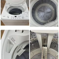 R418 ☀️ ジモティー限定特別価格！ 2023年製の高年式！ SHARP 洗濯機 （洗濯5.5㎏) ES-GE5G ⭐ 動作確認済 ⭐ クリーニング済の画像