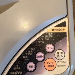 洗濯機　サンヨー　ASW-T2 引取り限定の画像