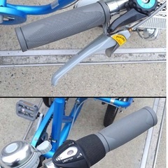 【Mimugo/ミムゴ】SWING CHARLIE スイングチャーリー 16型 三輪自転車 ブルー 前後メッシュカゴ ライト手元スイッチ 三輪車 の画像