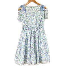 美品 LODISPOTTO ロディスポット 花柄・ボタニカル 春夏 SS ワンピース ポリエステル ブルー レディース M【古着】【中古】の画像