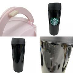 186001 現状品 Starbucks スターバックス タンブラー　まとめ ブラック ステンレス 2点まとめ売り [0000000001030]の画像